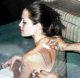 Angelina Jolie Tattoos