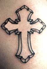 Christian cross tattoo